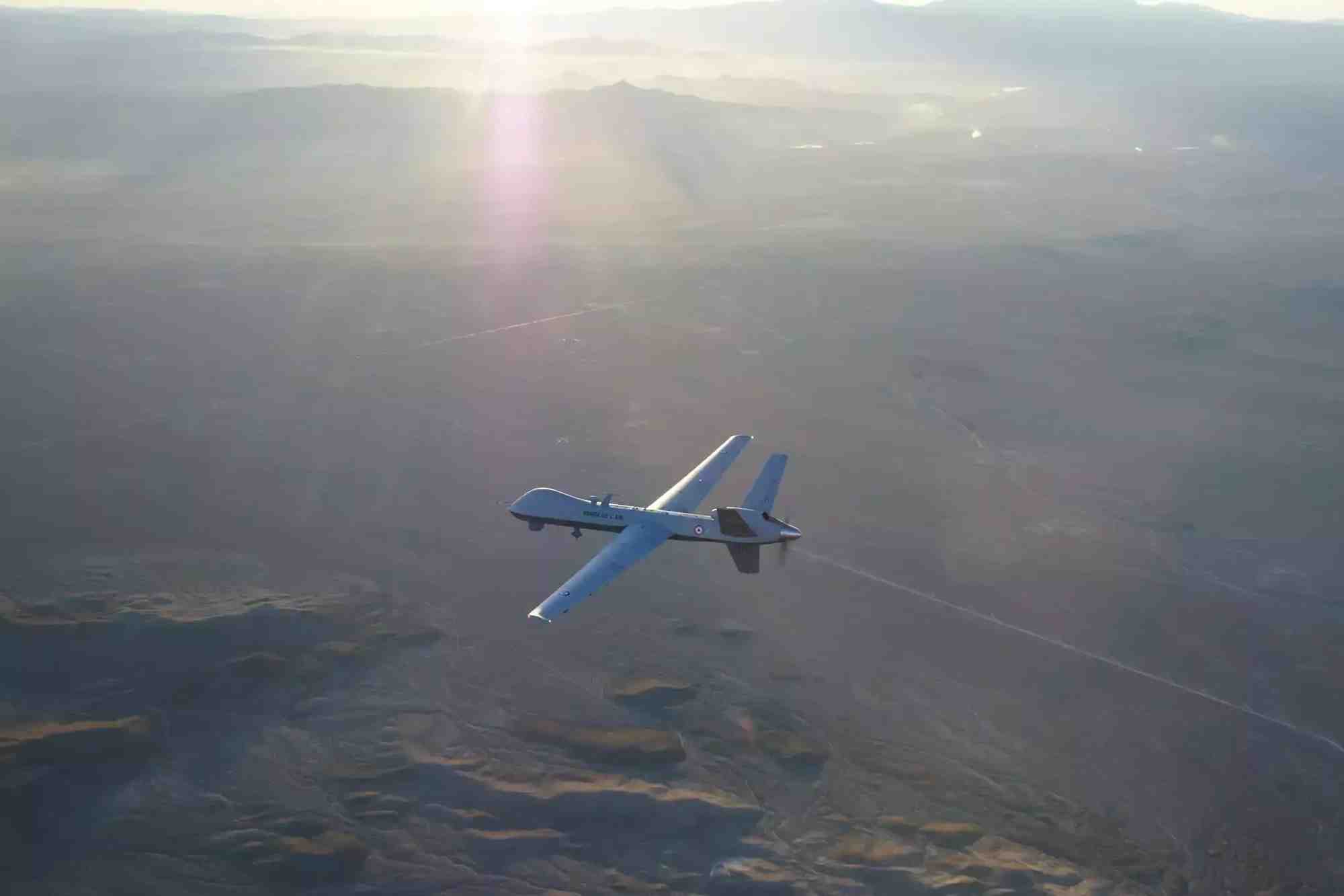 MQ-9A Block 1 Reaper français durant un vol.