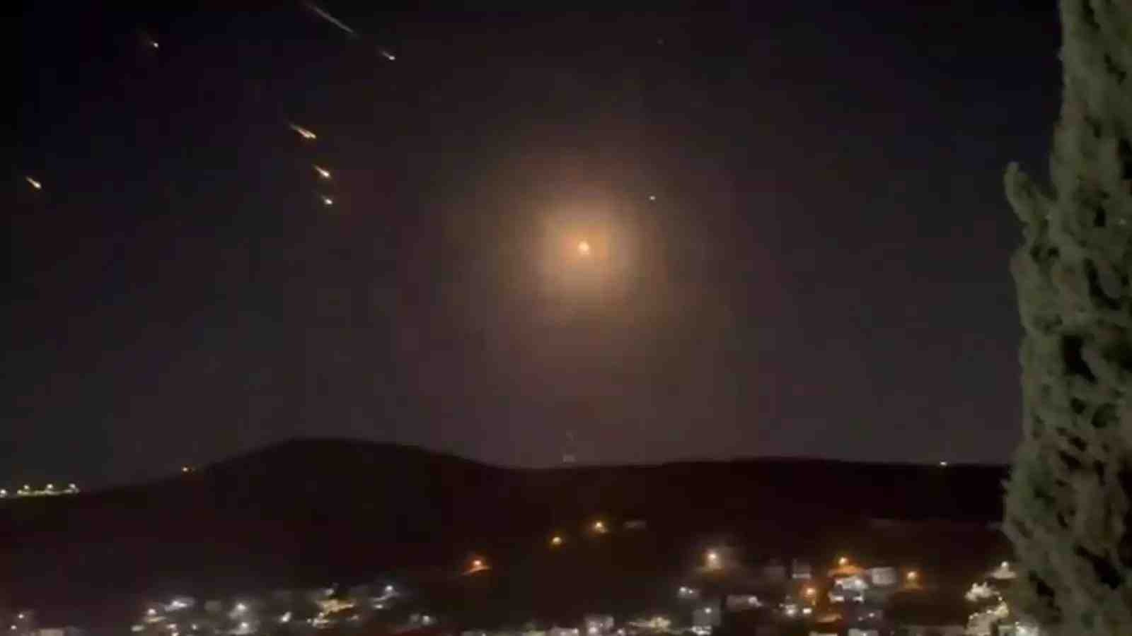 Missiles balistiques iraniens frappant Tel Aviv (Israël) et sa région (1er octobre 2024).
