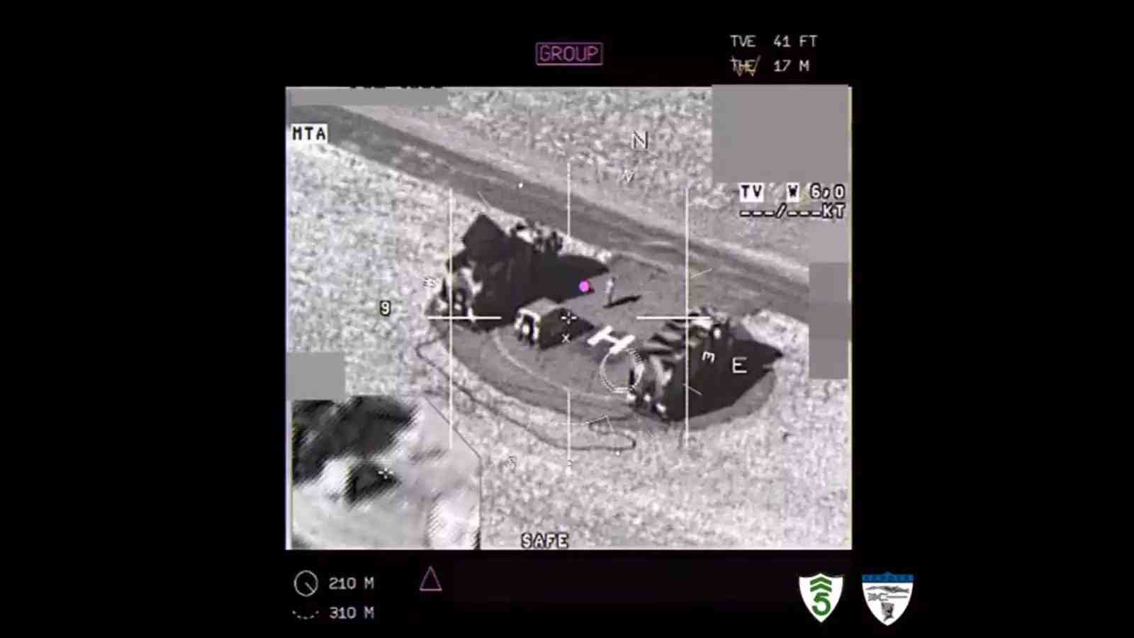 Capture d'écran d'une prise de vue d'un radar Arabel par un pod Thalios d'un Rafale du 1/5 Vendée en mission SEAD durant l'exercice Aegis 2025 (octobre 2025).
