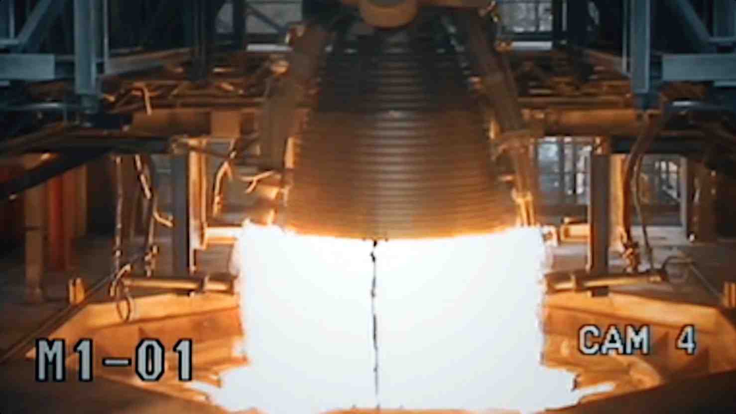 Premier essai à feu du Vulcain 2.1 d'Ariane 6, le 22 janvier 2018.
