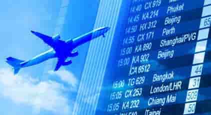 Flight timetable at Indira Gandhi Inernational Airport.