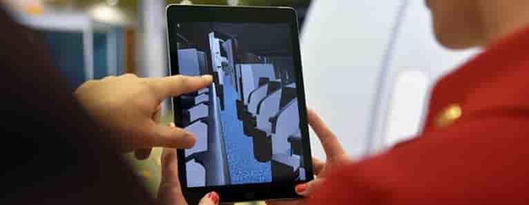 Augmented reality for cabin crew training.