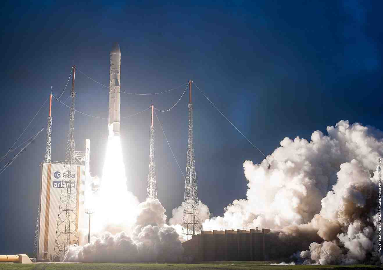 Indonesia’s Telkom-3S satellite was launched by Ariane 5 in February 2017.