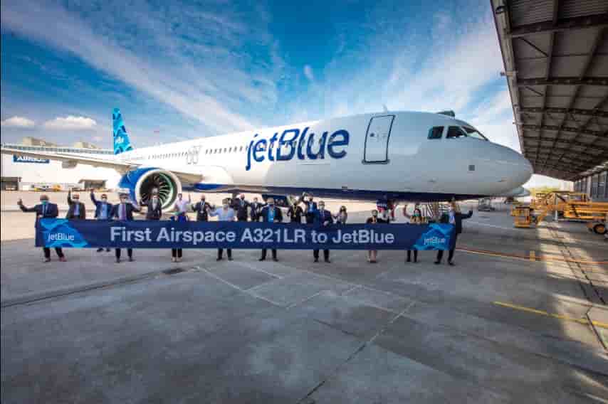 Le premier Airbus A321LR livré à JetBlue