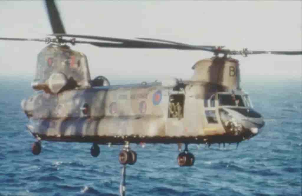 CH-47 Bravo November durant la guerre des Falklands.