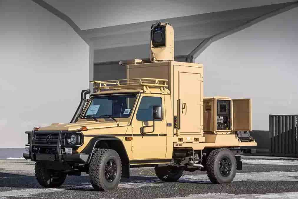 Capteur MSP 500 monté sur un 4x4 Classe G de Mercedes.