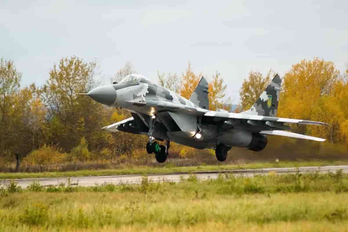 Un MiG-29 ukrainien photographié au début de la guerre.