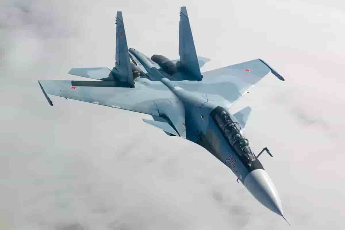 Un Su-30SM russe photographié en vol, en 2014.