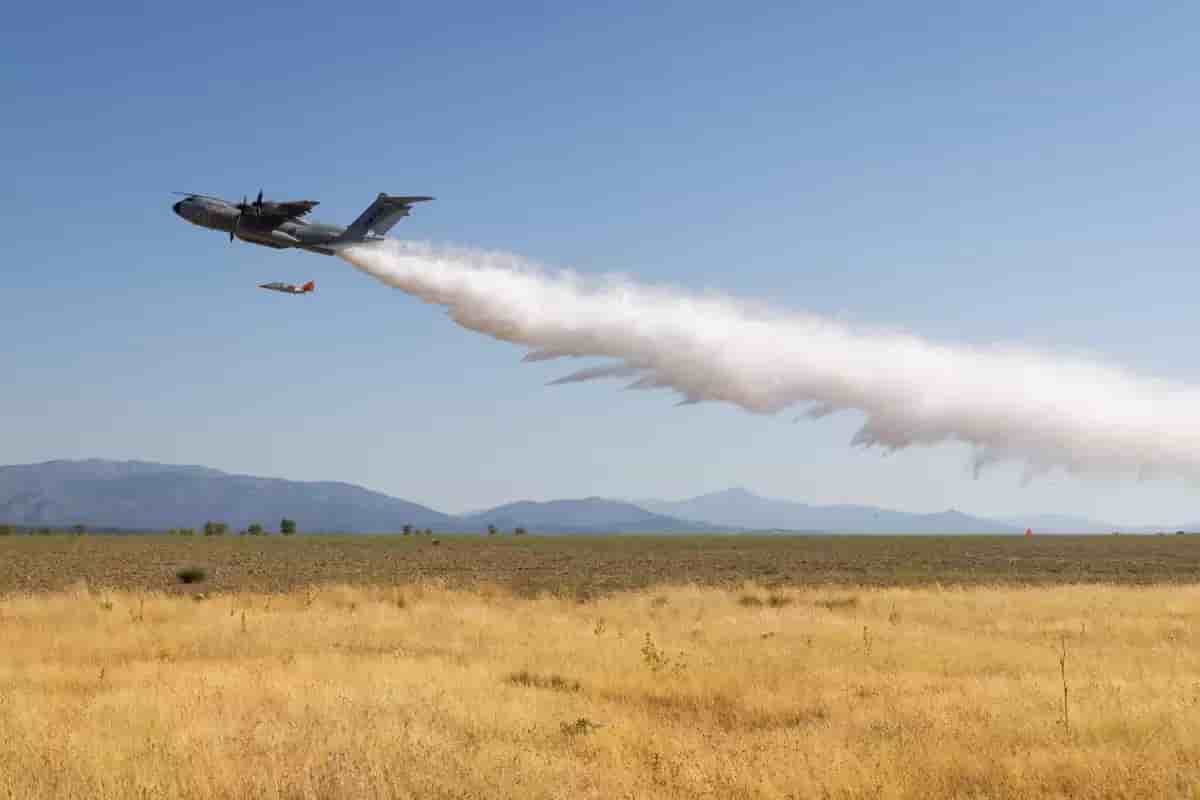 Les essais en Espagne du kit de lutte contre les incendies de l'A400M.