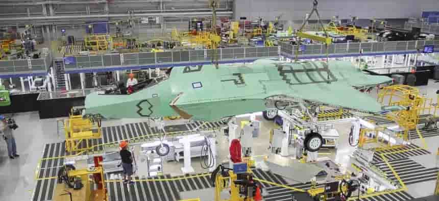 Ligne d'assemblage des F-35 de Fort Worth.