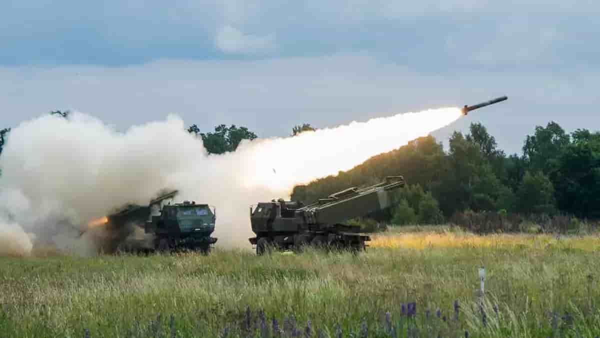 Lance-roquettes multiple M142 HIMARS américains en Pologne.