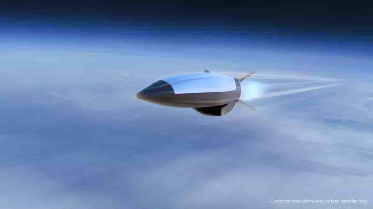 Rendu du futur missile hypersonique de l'USAF par Raytheon Missiles & Defense et Northrop Grumman.