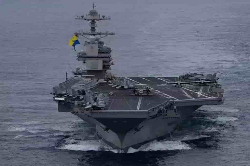 Premier déploiement du porte-avions Gerald R. Ford (CVN-78) exercice Silent Wolverine.