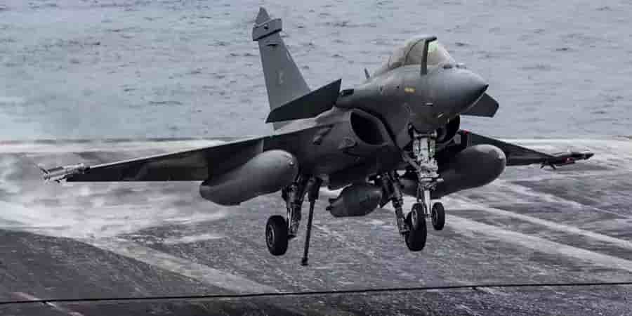 Rafale M à l'appontage.