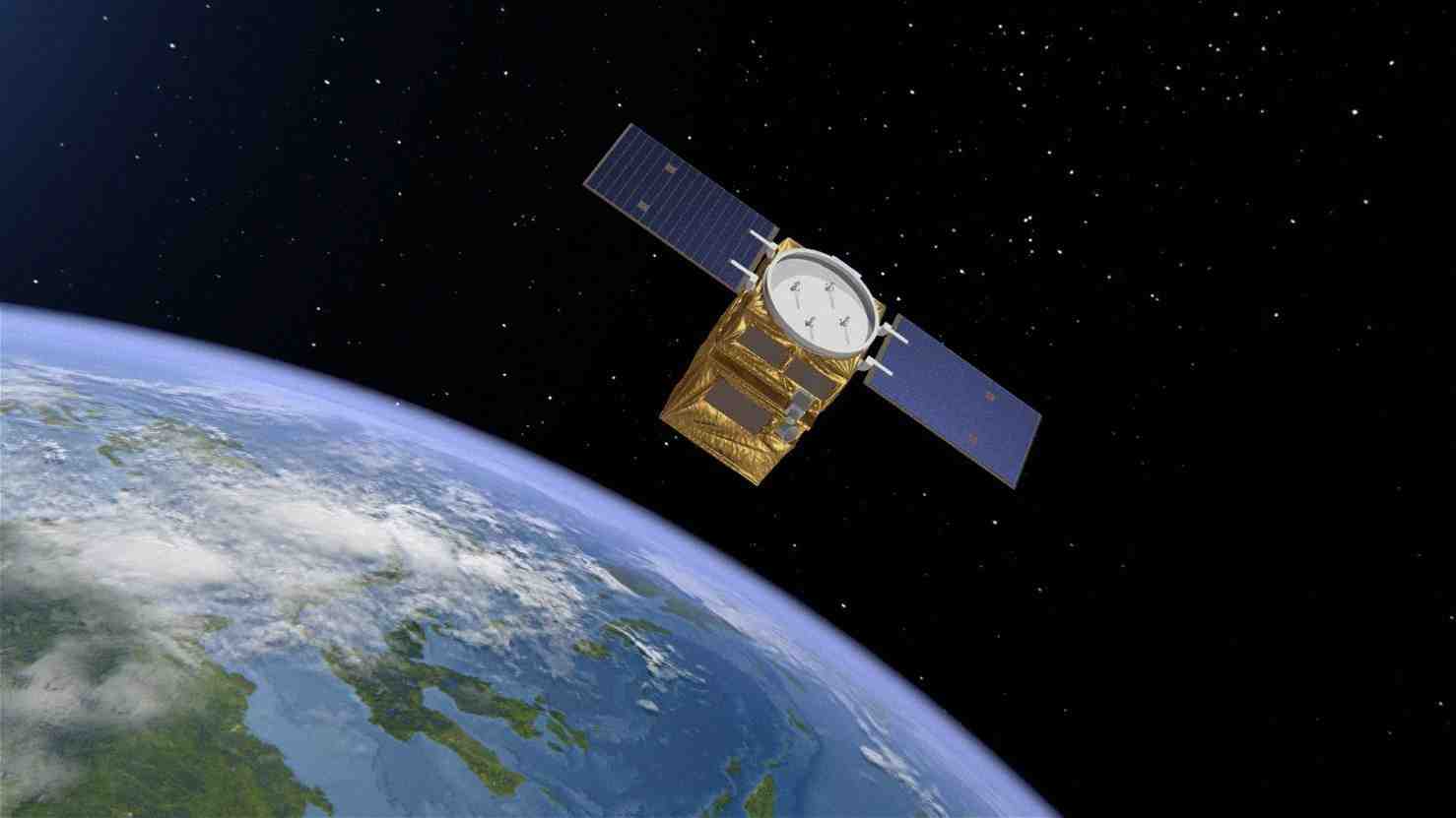 Vue d'artiste d'un satellite de la famille AstroBus-S