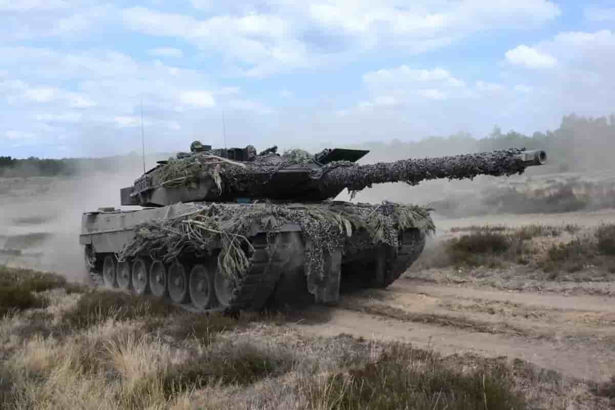 Char de combat Leopard 2A6 allemand.