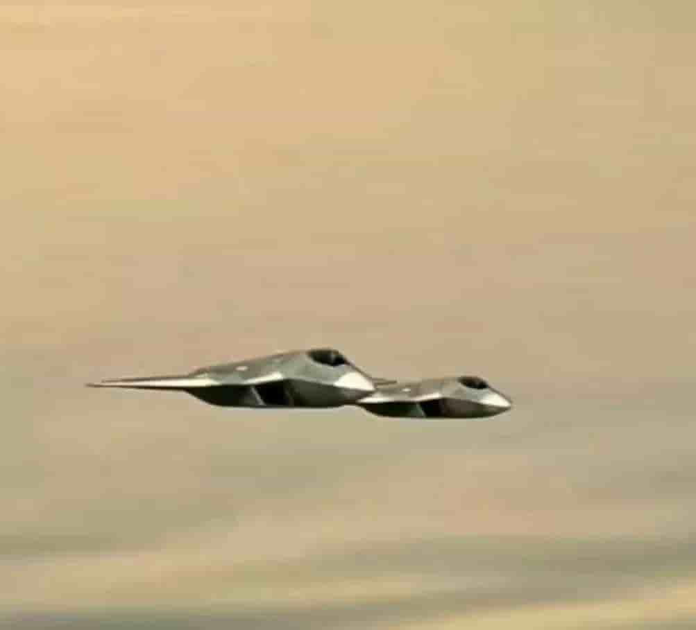 Capture d'écran de l'avion de sixième génération chinois.