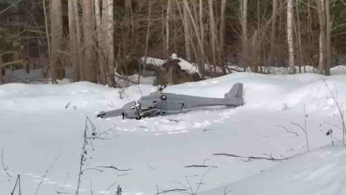 Drone UJ-22 écrasé à quelques mètres d'installations gazières.