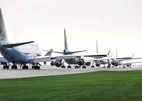 Waiting for take-off.