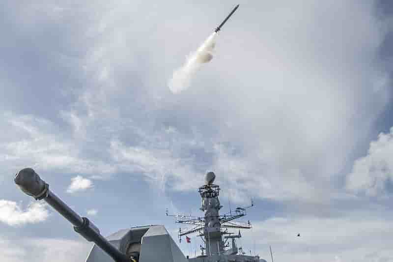Sea Ceptor firing.