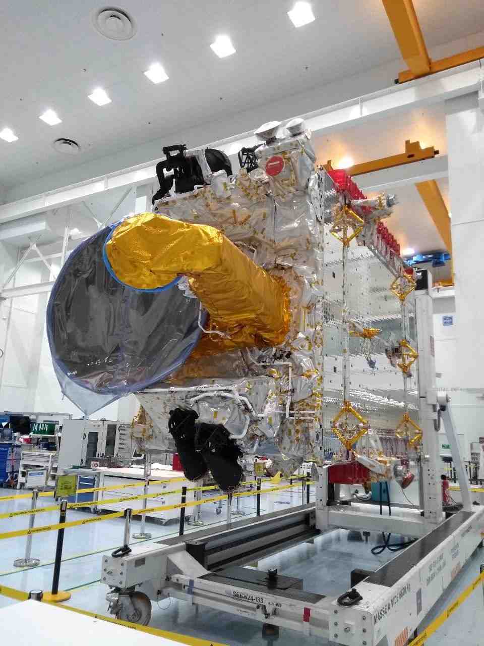 Bangabandhu 1, le 30 janvier dernier chez Thales Alenia Space, à Cannes.