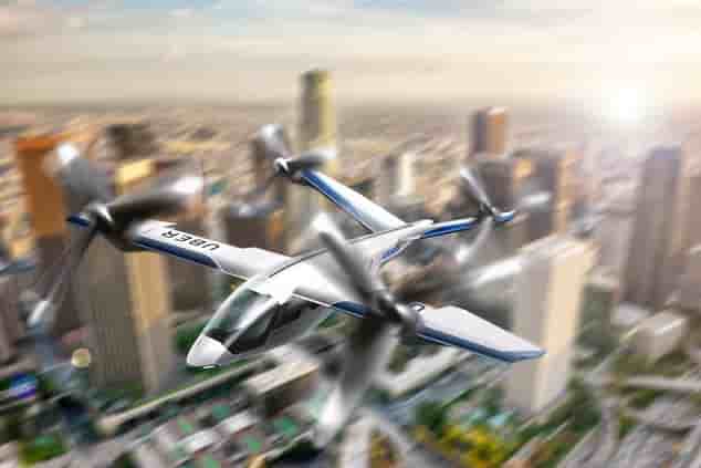 Le projet ADAVe de Karem, aéronef quadrirotor présenté à la conférence Uber elevate, qui s'est tenue le 8 mai 2018 à Los Angeles.