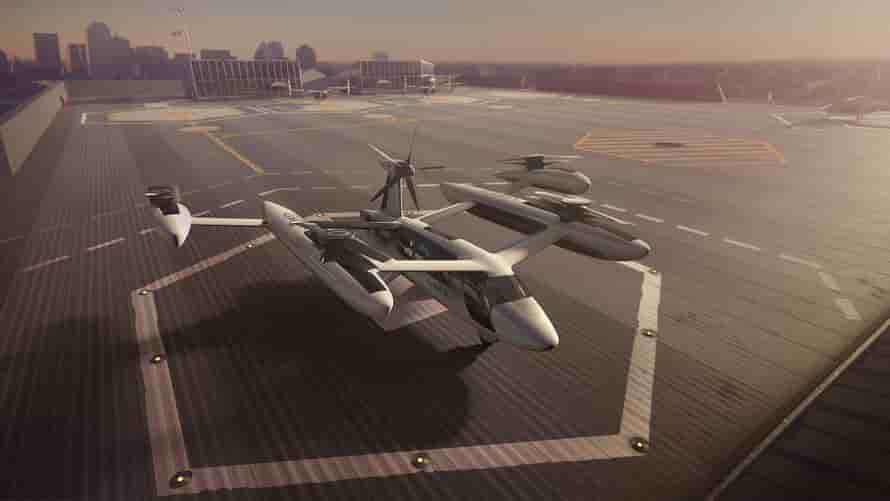 Uber air taxi concept.