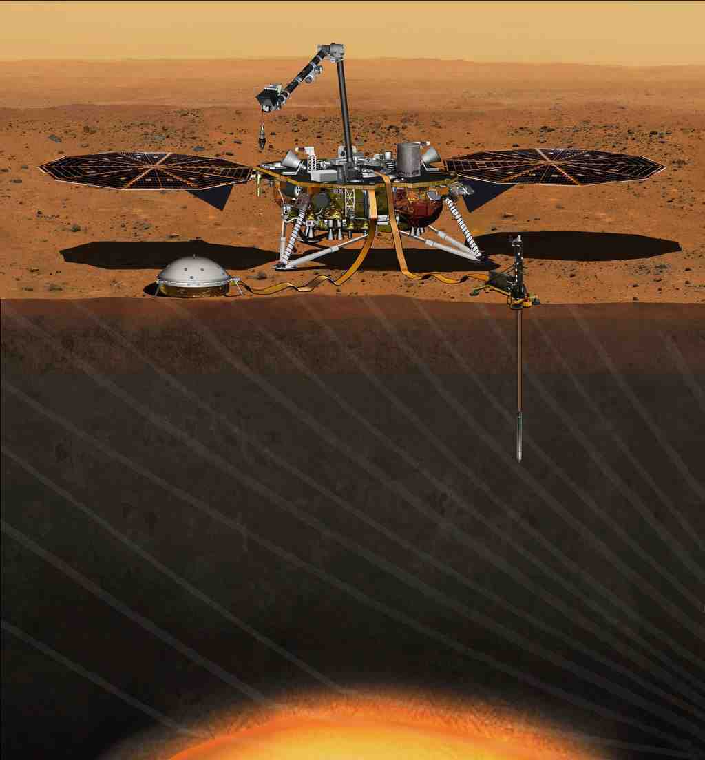 Lander on Mars surface.