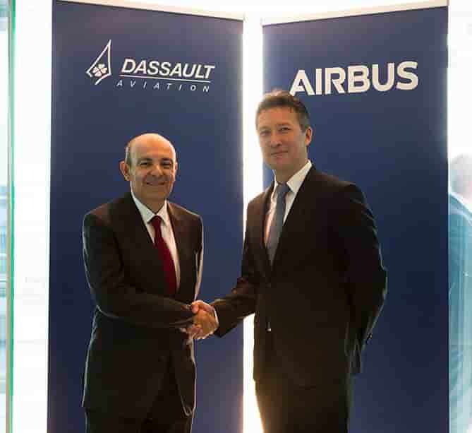 Eric Trappier PDG de Dassault Aviation et Dirk Hoke CEO d'Airbus Defence and Space