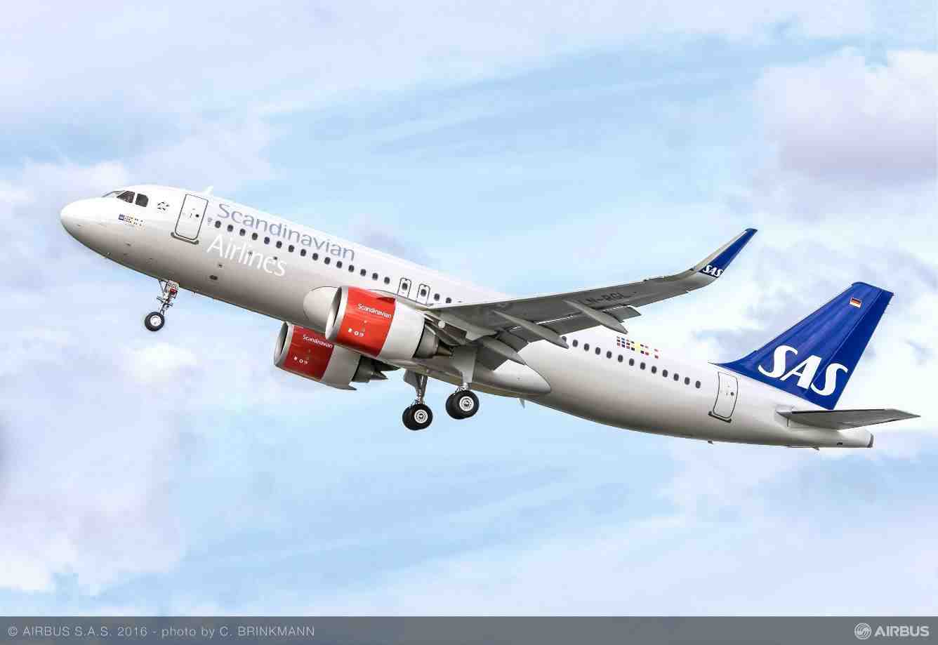 SAS compte déjà en flotte 17 Airbus A320neo d'une première commande de 30 exemplaires.