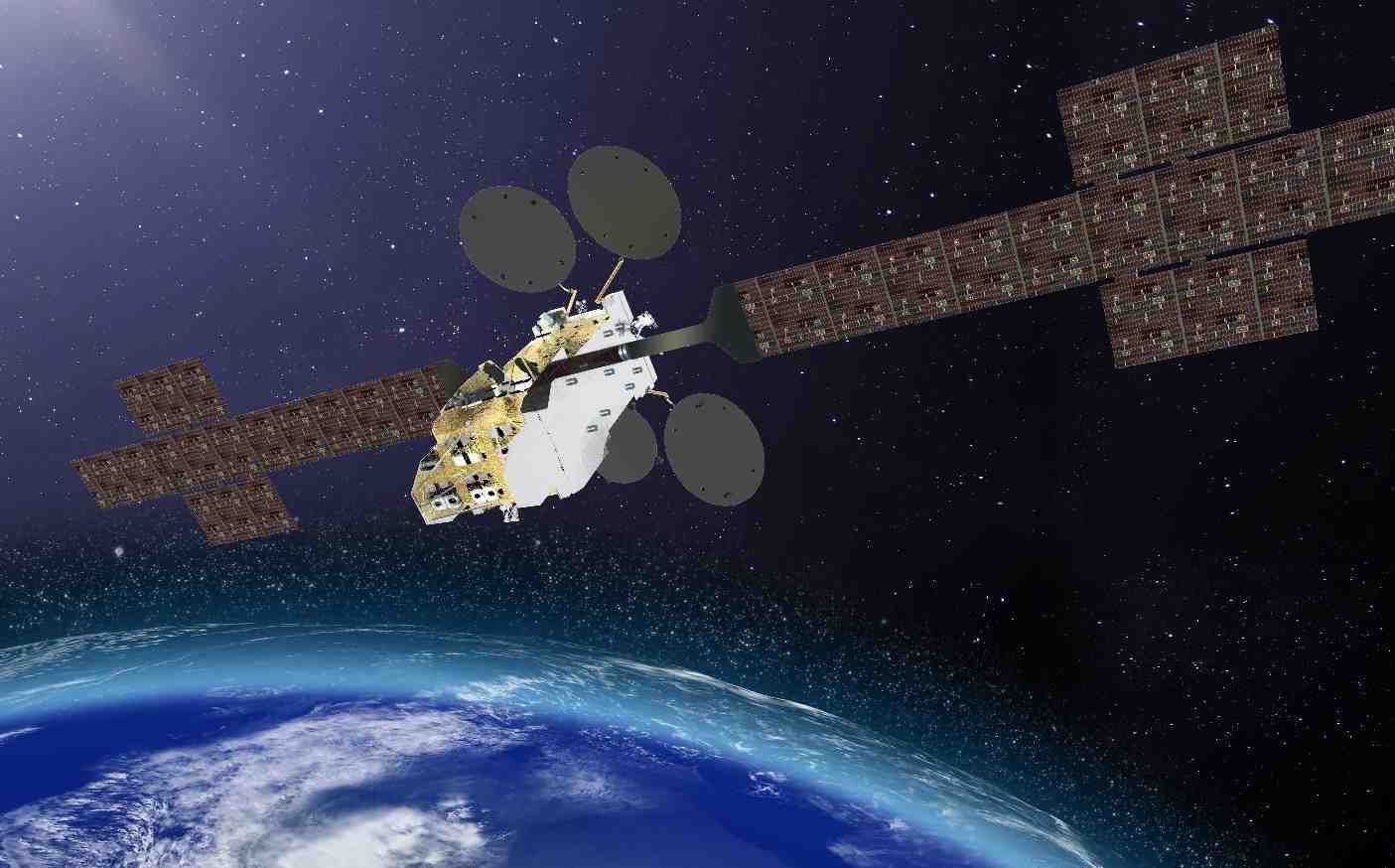 Vue d'artiste du satellite Konnect VHTS