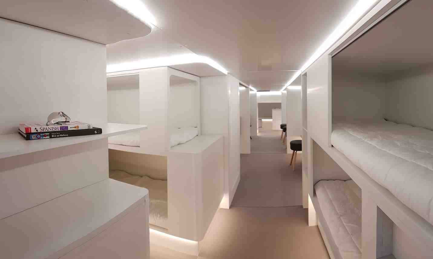 Mock up de modules passagers présenté à Aircraft Interiors.