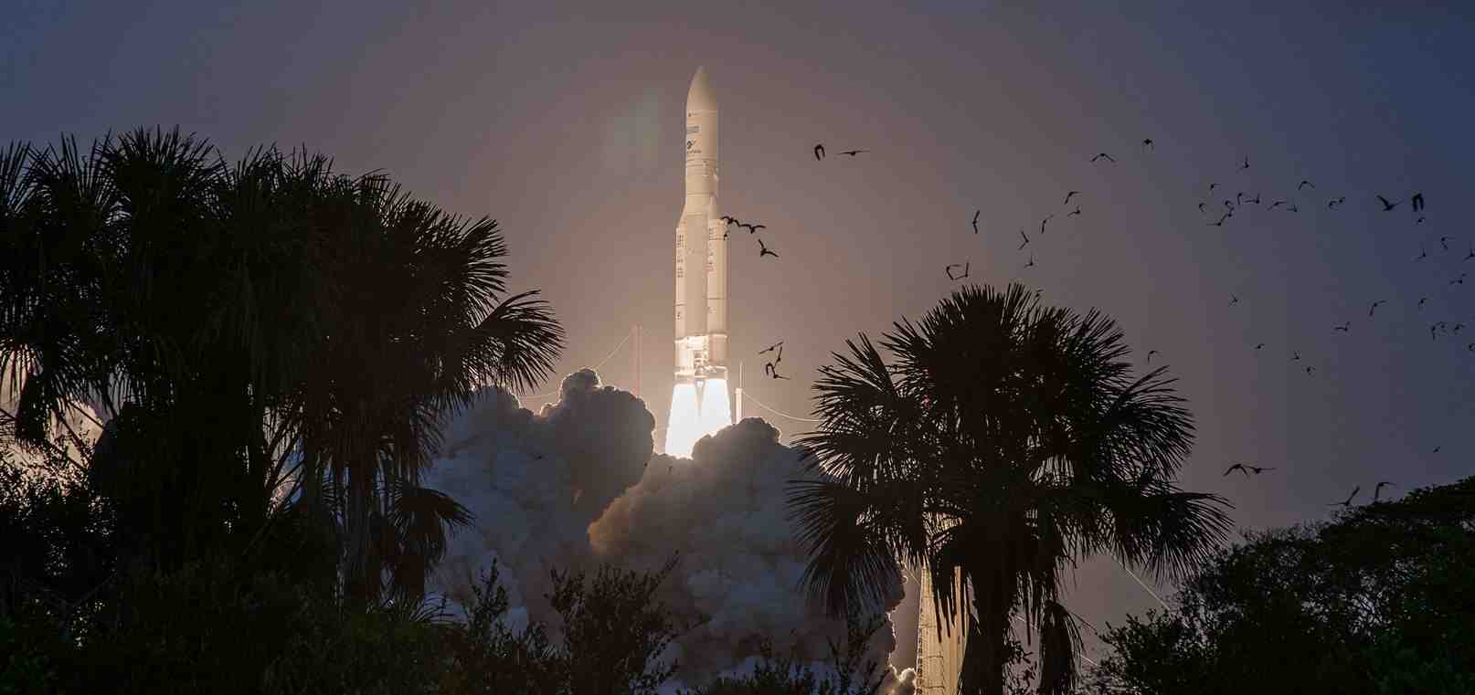 Ariane 5 lifts off on 5th April.