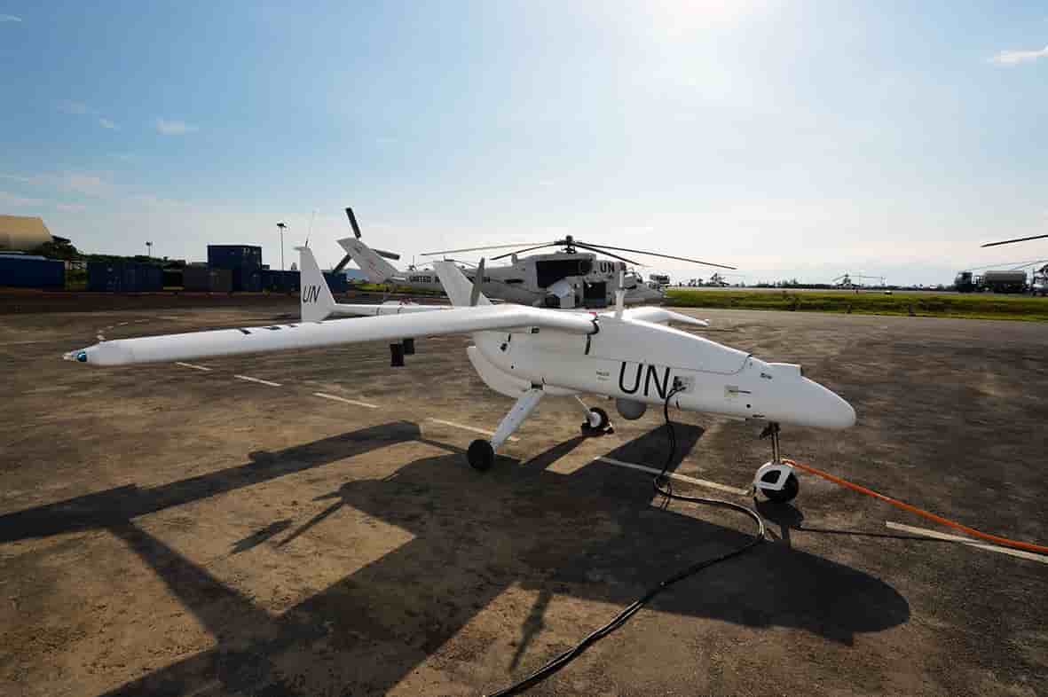 Leonardo a piloté le Falco pour le compte des Nations Unies.