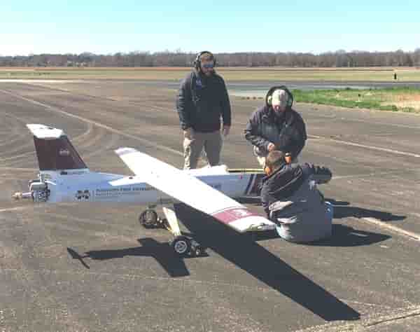 Le drone a permis de conduire une mission d'observation au niveau de zones innondables.