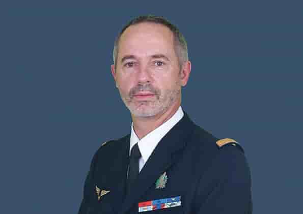 Le général Eric Charpentier, commandant de la brigade aérienne de l'aviation de chasse.