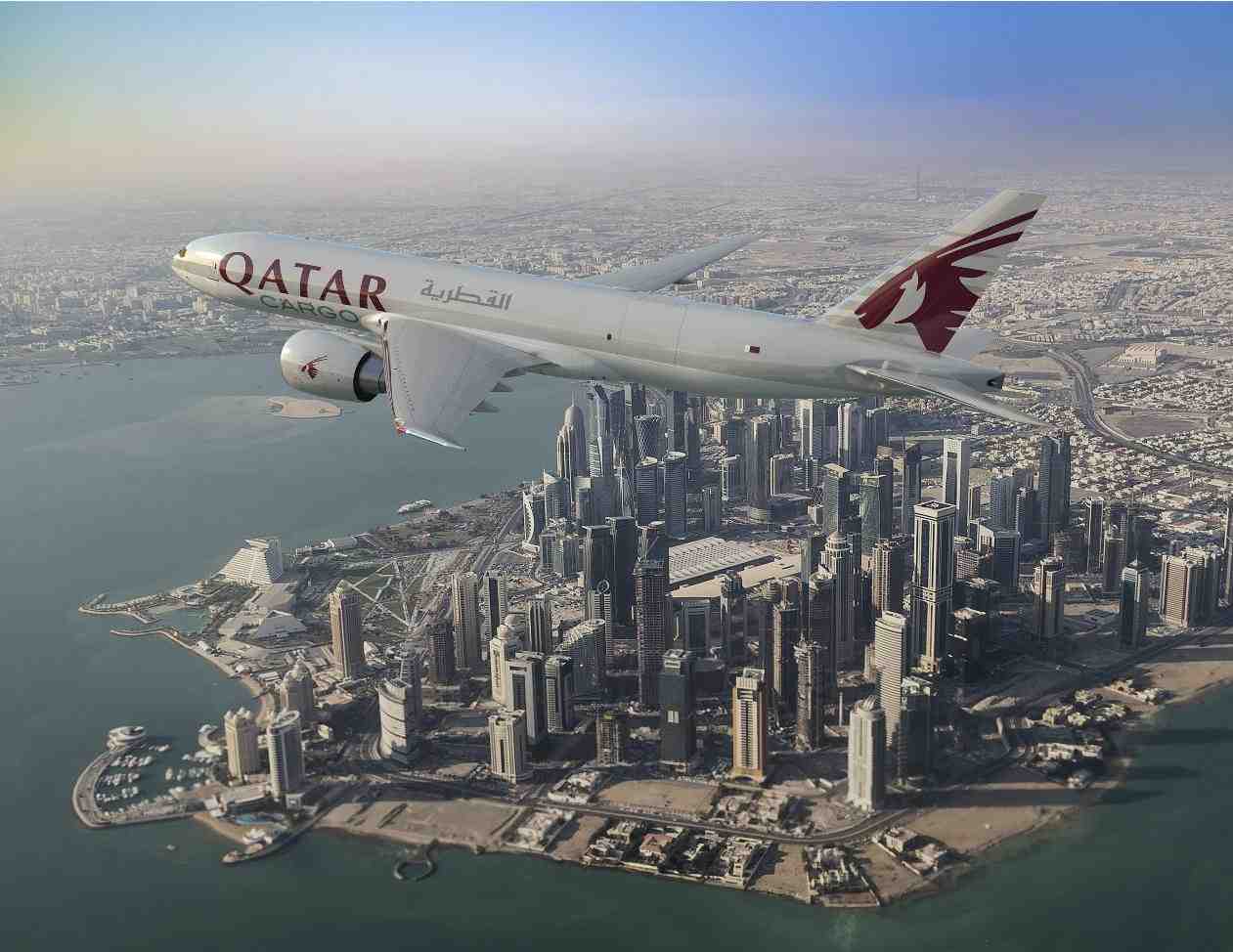 Qatar Airways Cargo 777 Freighter.