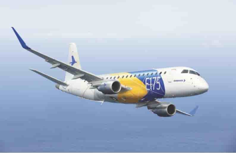 L'E175, un des avions de la famille E-Jet qui célèbre la livraison de 1 400ème appareil.