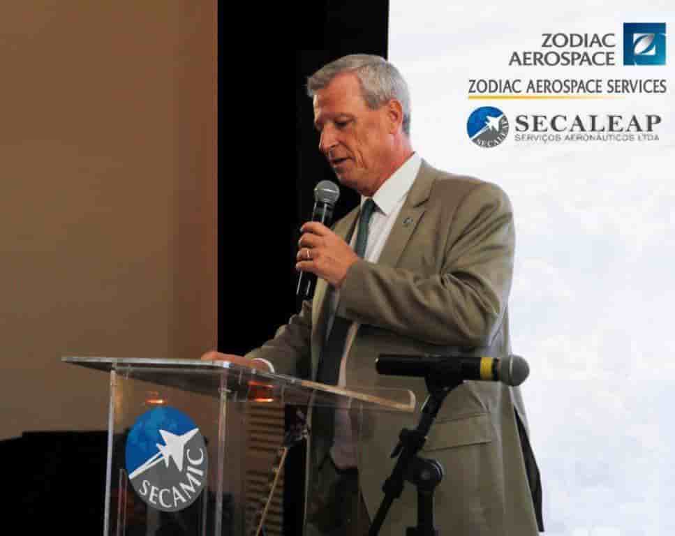 Bertrand Lucereau, président de Secamic, lors de l'inauguration du site de sa filiale brésilienne.