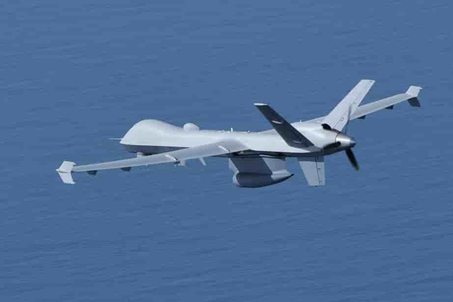 Le MQ-9 peut être équipé pour la surveillance maritime.
