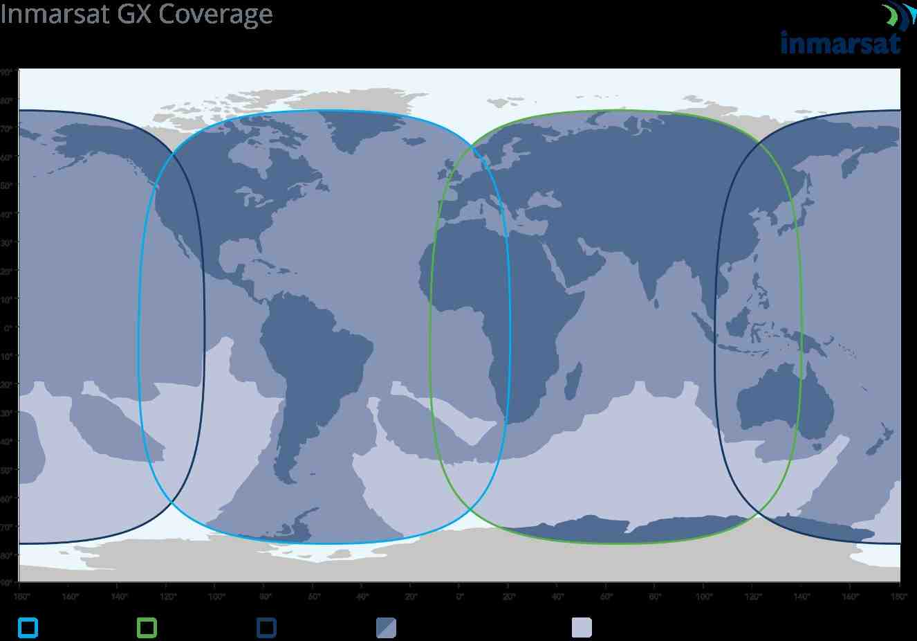 Etendue de la couverture du réseau Global Xpress