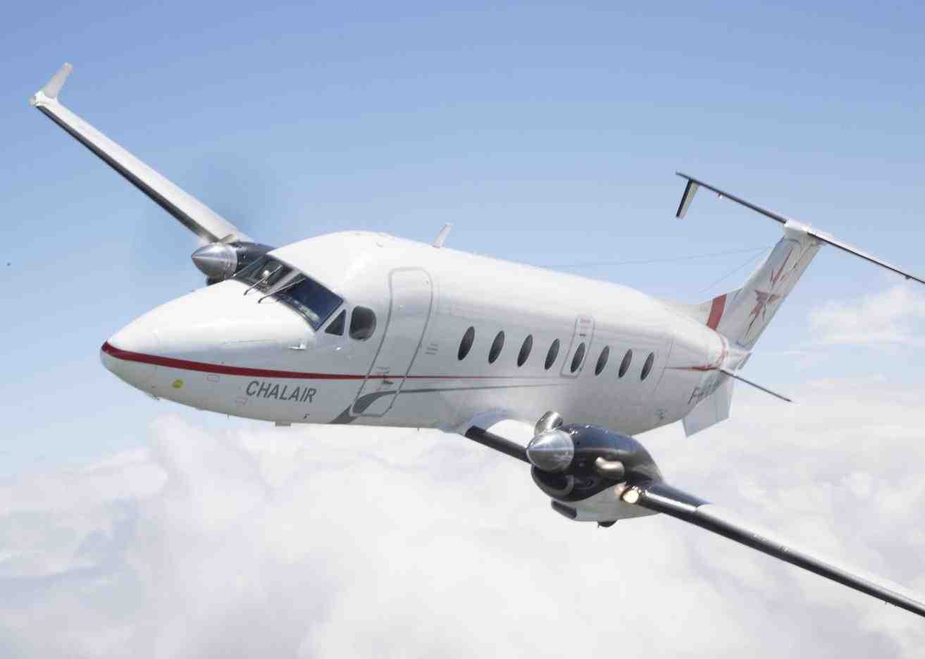 Un Beechcraft 1900 D aux couleurs de Chalair