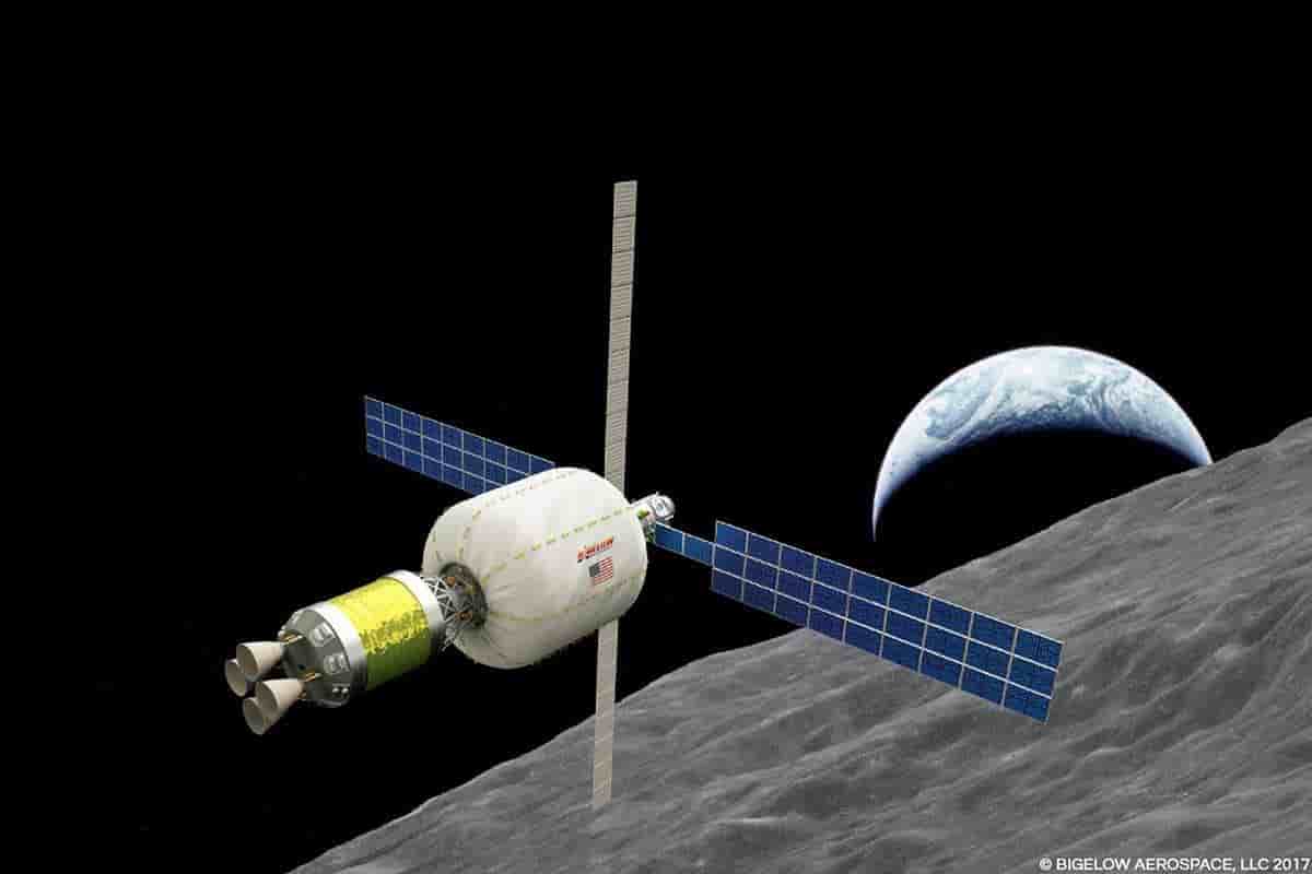 Un module gonflable de 330 m3 autour de la Lune en 2022.