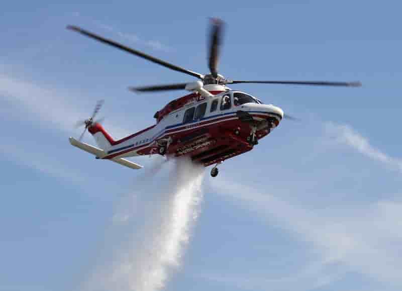 AW139 with water tank.