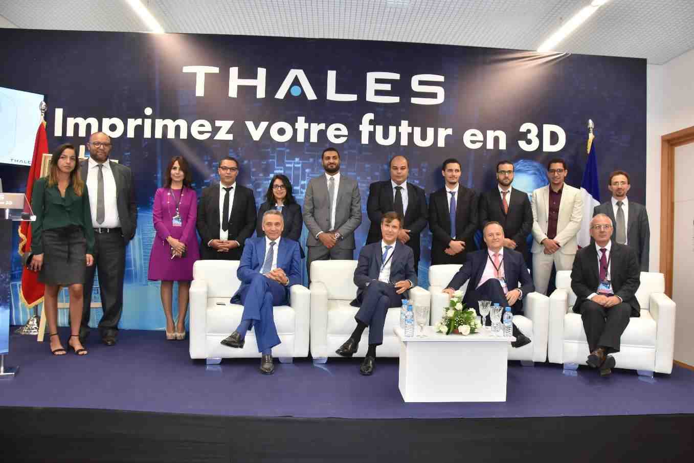 Thales a inauguré son usine 3D en présence du ministre marocain de l'industrie, M Moulay Hafid Elalamy, et du président du GIMAS (groupement des industries marocaines aéronautiques et spatiales).