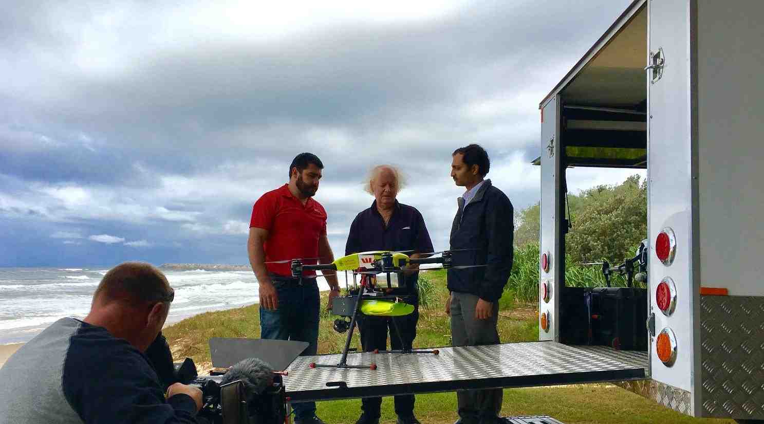 Les drones Shark Spotter transmettent en temps réel un vidéo aux opérateurs.