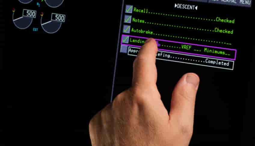 Boeing 777X touchscreen.