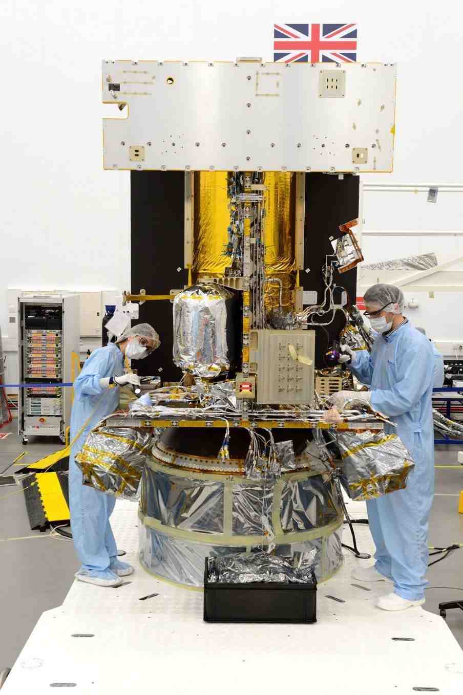 Solar Orbiter in final stages of integration.