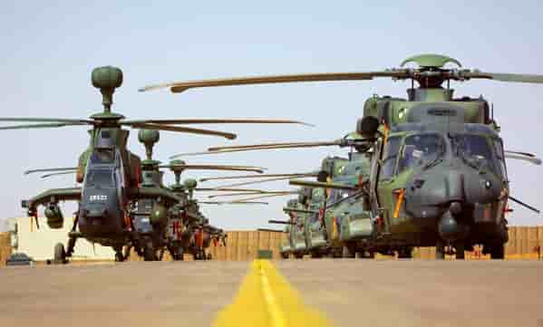 Hélicoptères Tigre et NH90 allemands déployés au Mali