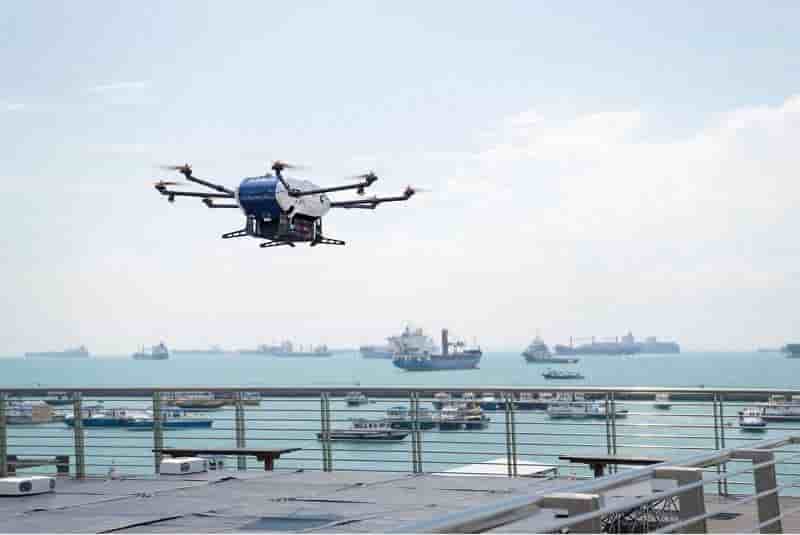 Airbus a réalisé la première livraison en mer à partir d'un drone.